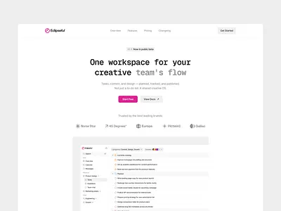 Creative Workboard - Hero Section figma framer hero section landing page design product design ui design user experience user interface ux design web design