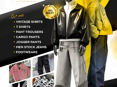 DeNature Wears – Premium Fashion Brand Poster advertising black and gold branding clothing brand fashion design graphic design luxury style modern design poster design streetwear