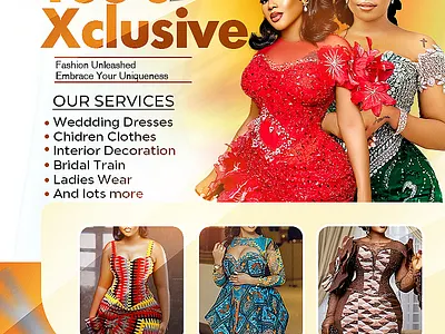 Tee’s Xclusive – Fashion Promo Flyer advertisement african fashion beauty design bridal fashion clothing brand fashion branding flyer design graphic design luxury style modern flyer