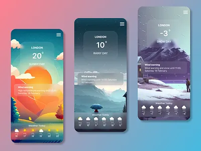 Weather design graphic design illustration typography ui