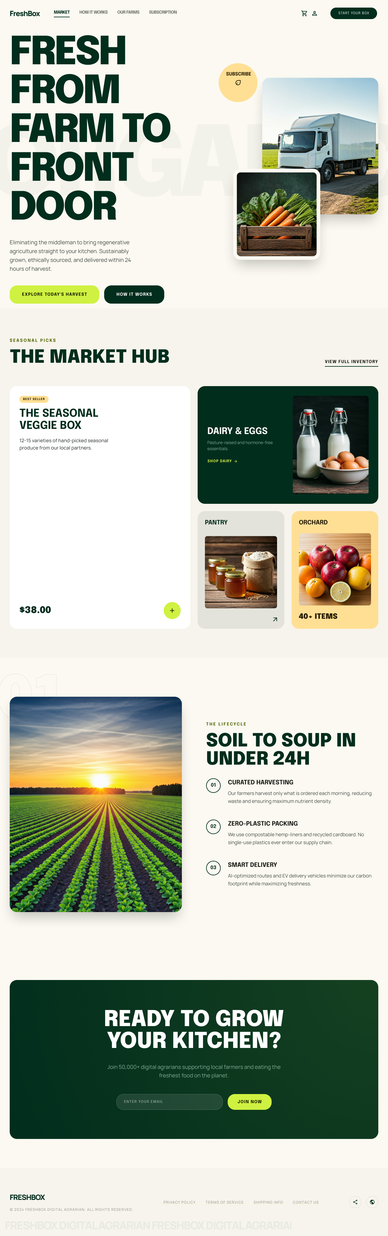Fresh Box - Website Landing Page