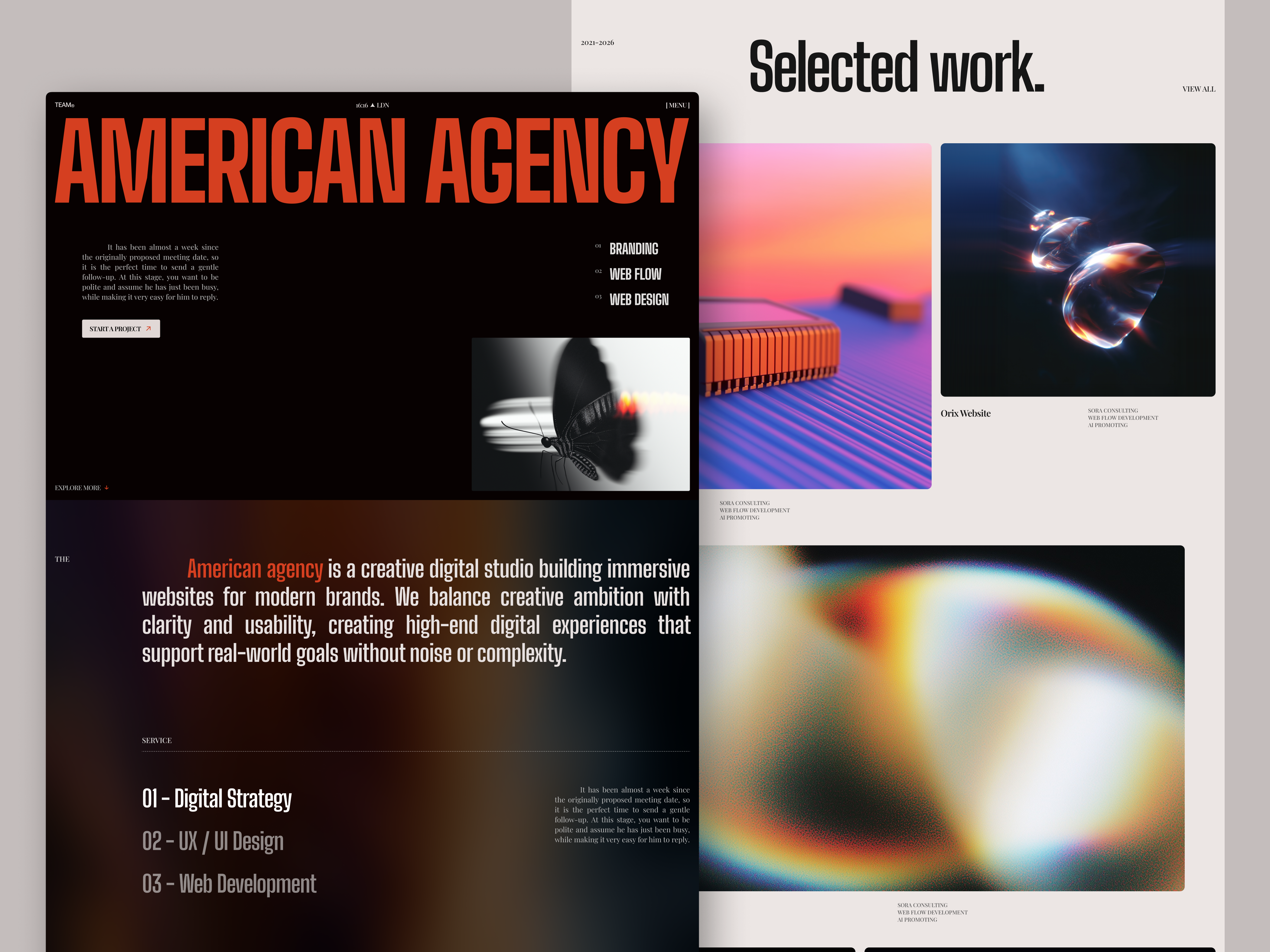 VANTAGE STUDIO agency app branding darkmode design landingpage minimal minimalism typography ui uidesign uiux ux webflow