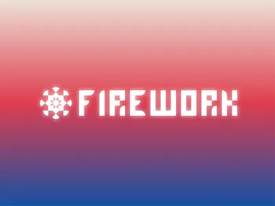 FIREWORK branding design firework fireworks flrework flreworks gradient graphic design logo minimalist typography vector