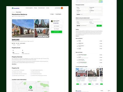 Housemade - Real Estate Property Detail Page b2b design interface landing page product design product listing product search property property booking property website real estate real estate website realtor responsive design responsive website ui design ux design wavespace web design website