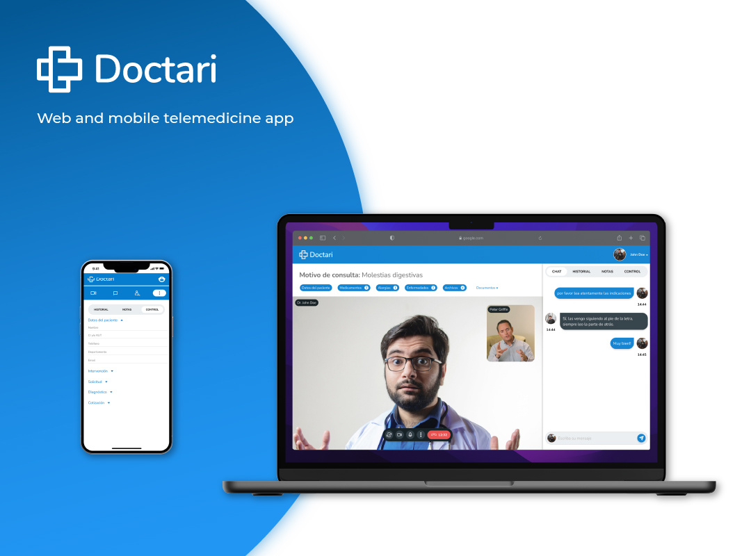 Web and mobile telemedicine app - Doctari app graphic design mobile app telemedicine ui ux video web