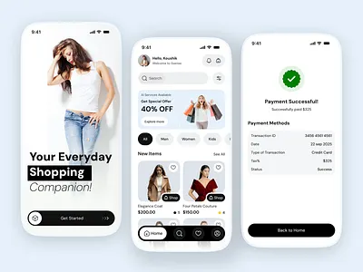 Fashion Store Mobile App UI appdesign e commerce ecommerceapp exploration fashionapp marketplace minimalui mobile mobileappdesign mobileui modernui online productdesign sell shop shopping shoppingapp store uiuxdesigner web