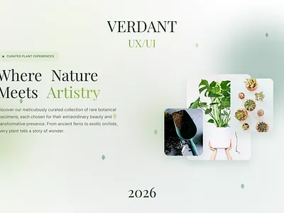 Verdant is a sanctuary for the senses branding graphic design ui uiux ux web webdesign