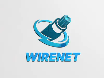 WIRENET || Modern Fiber Optic & ISP Logo Design blue logo brand identity branding cable company logo corporate identity fiber cable logo fiber optic logo gradient logo graphic design isp logo logo design logo designer modern logo modern logo design optical fiber logo tech branding tech logo technology logo telecom logo wirenet