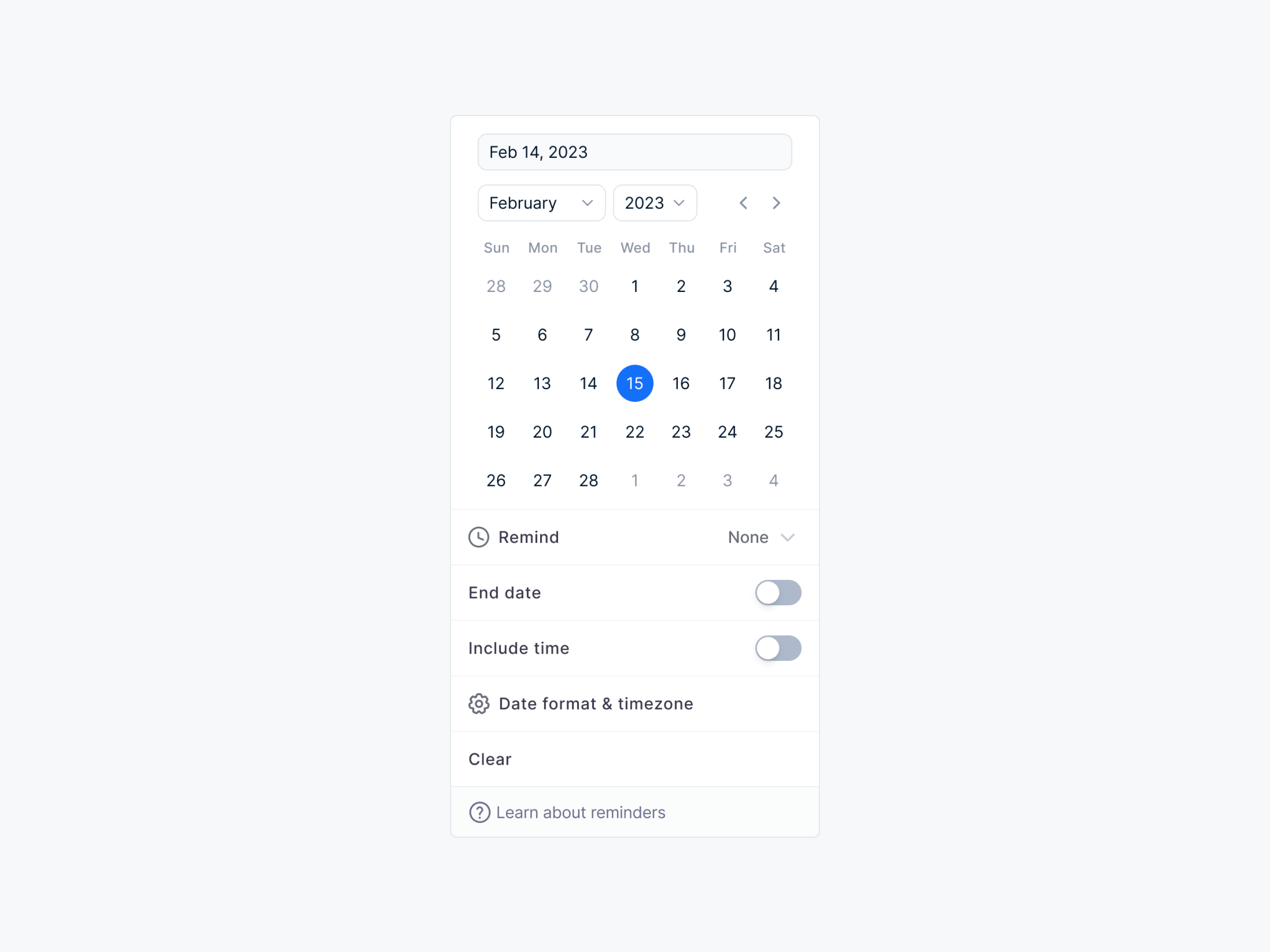 Date Picker | Create reminders by Sergushkin Dmitry on Dribbble