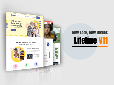 Lifeline v11 – The Ultimate Charity Theme That Drives Donations charity website design charity website template charity websites charitywebsite clean ui donation fundraising landing page design lifeline minimal web design ngo website non profit organization nonprofitdesign responsive website ui responsivedesign ui designer version11 website design websiteshowcase wordpresstheme