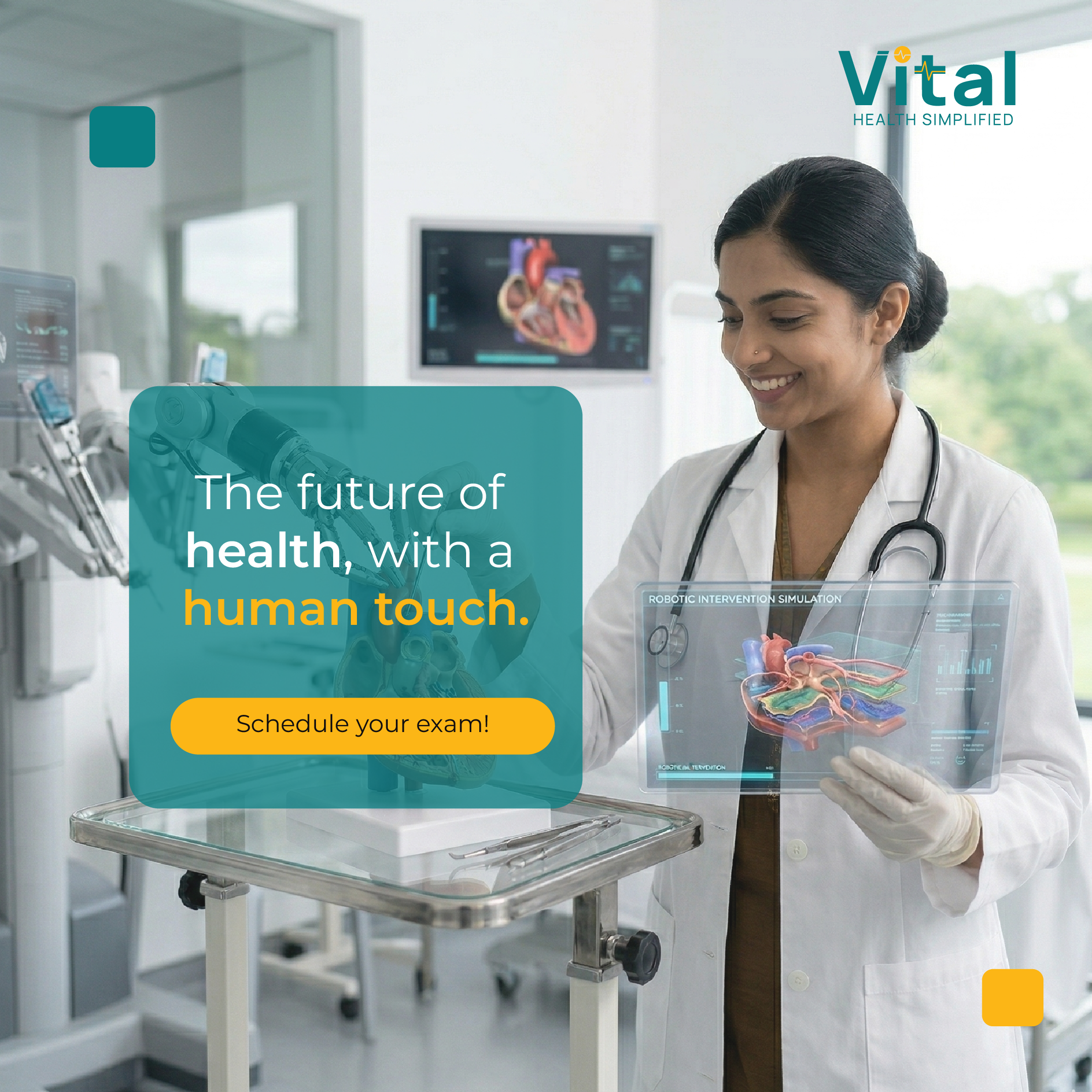 Future of Care: Branding & Ad Campaign for Vital- Health care adobe illustrator adobe photoshop advertising brand identity branding digitalmarketing graphic design graphic works health campaign healthcare hospital poster design logo medicaldesign poster design social media poster design twin d creative typography uiux visual identity
