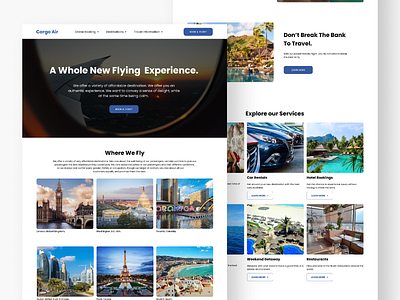 Cargo Air landing page figma landing page ui uiux design ux website
