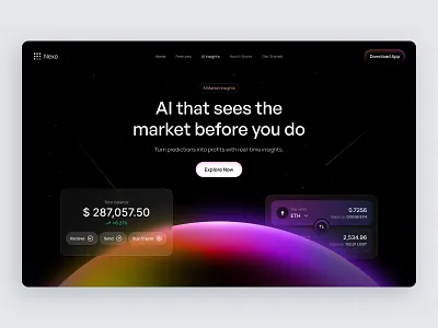 AI-Powered Trading Platform Landing Page ai platform landing ai powered crypto landing page crypto website home page design landing design landing page trading ui design web design web3 landing page