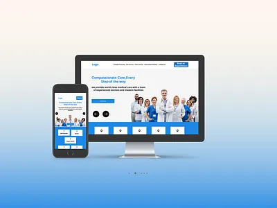 Hopital Website UI Design for Both Desktop And Mobile dashboard figma ui ux webdesign
