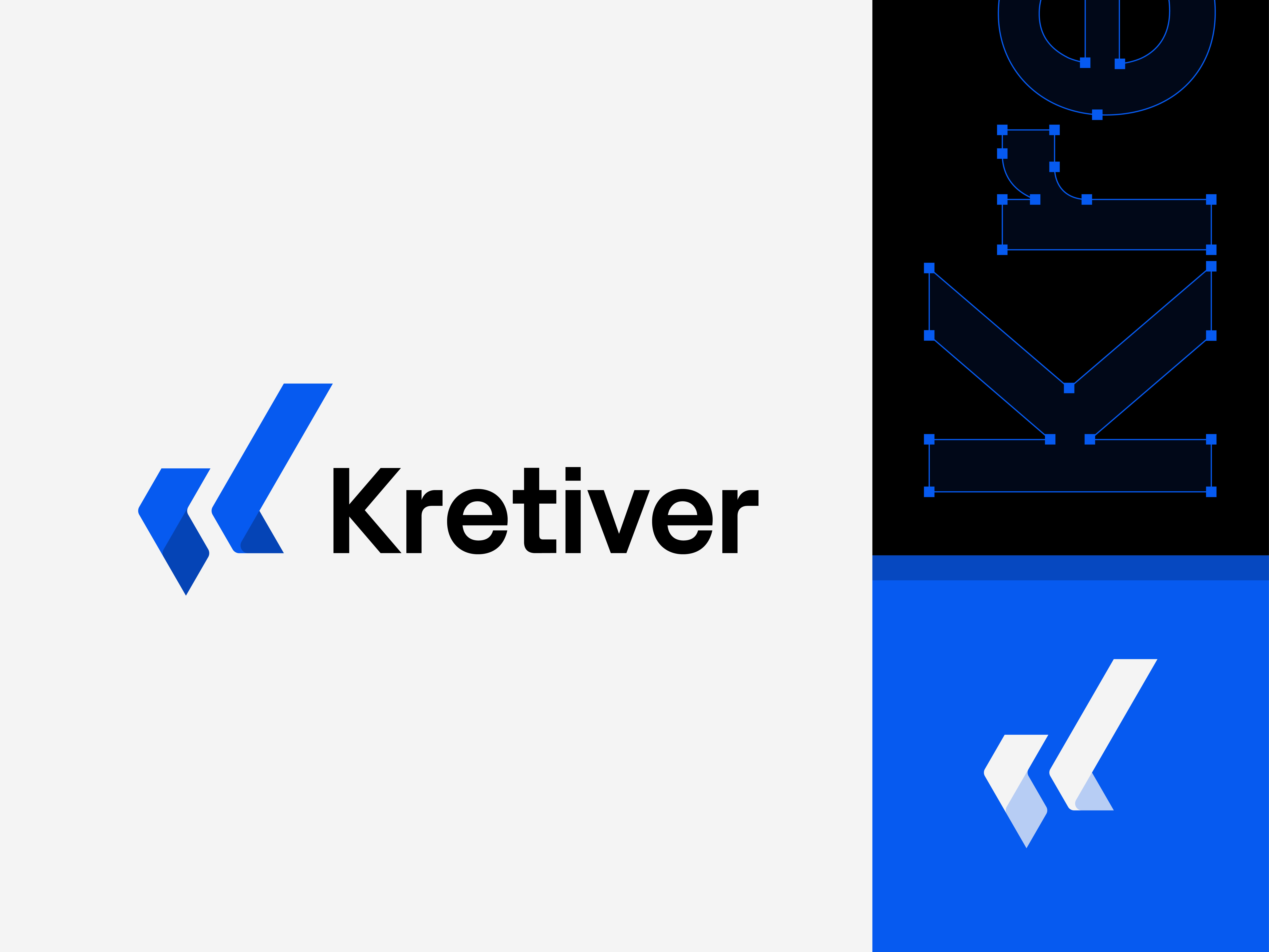 Kretiver logo design and logo mark abstract brand branding design identity k logo kretive logo logo design logotype minimalist