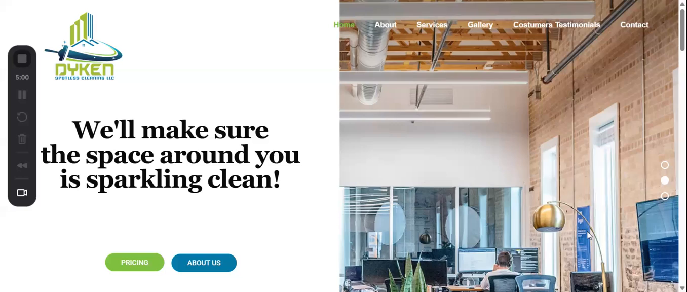 Cleaning Company Web Design