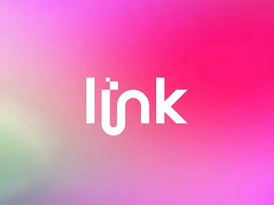 Link Wordmark Logo brand branding clean connect connection design graphic design identity lettering lettermark link logo logo design minimalist modern simple text text based typography wordmark