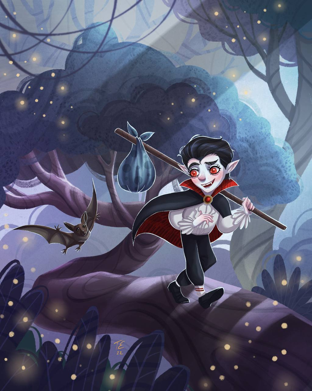 Otto’s Night Journey – Children’s Book Illustration 2d art book design book illustration cartoon character character art character design children book children`s book illustration cover art digital illustration ebook design fantasy character fantasy illustration illustration kids illustration procreate storybook illustration storytelling illustration vampire character whimsical illustration