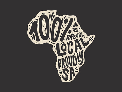 100% Local design fashion hand lettering illustration lettering ripcurl south africa tee print typography winter 2021