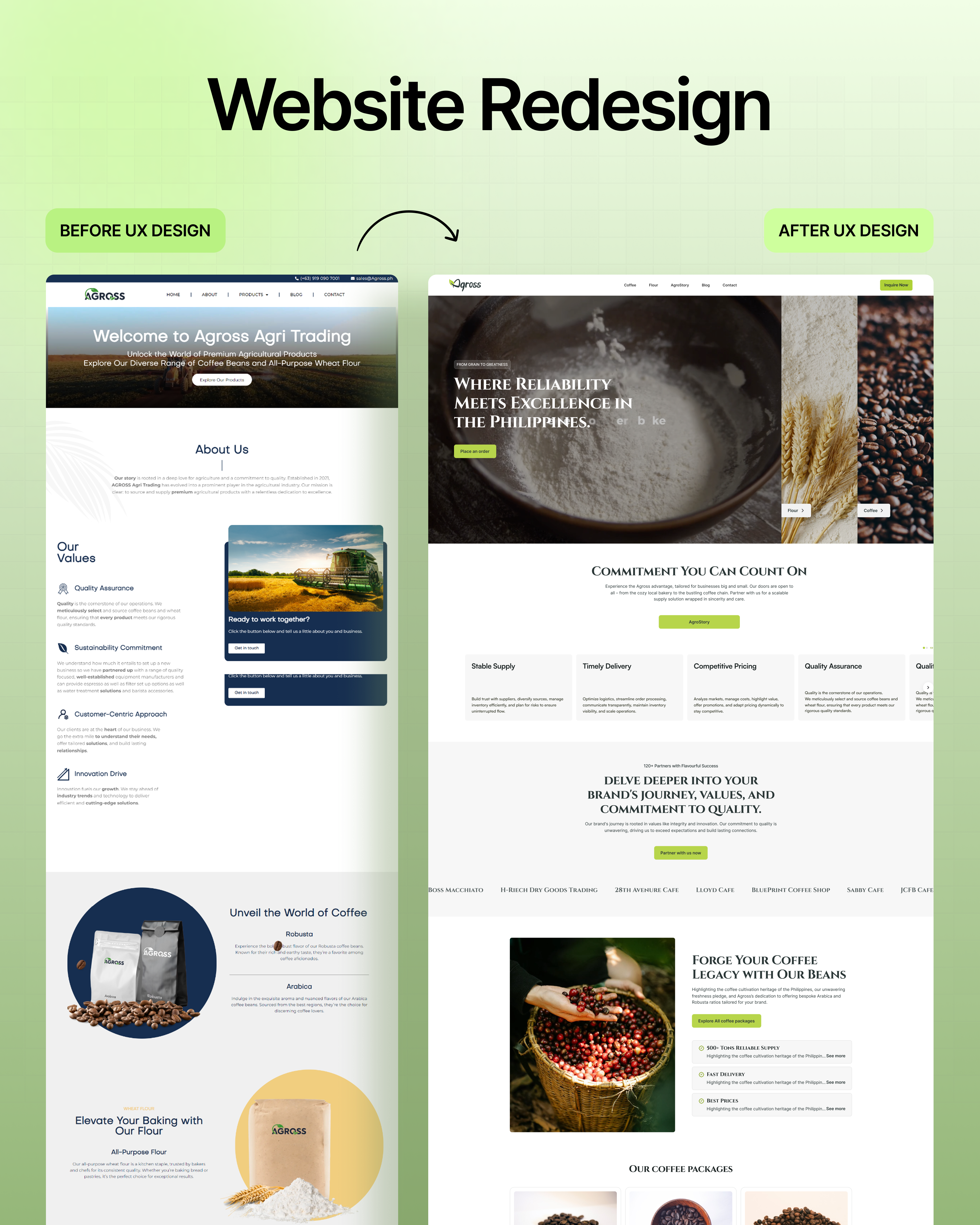 AGross Website Redesign — Modern eCommerce Experience agross branding case study clean interface creative agency digital product design dribbble ecommerce ui ecommerce ux ecommerce website grocery website homepage design landing page modern website responsive design retail website ui design ux design web design website redesign