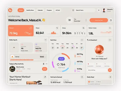 Health Nutrition & Diet Admin Dashboard nutrition nutrition dashboard product web