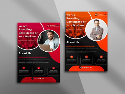 Corporate Business, Marketing Agency Flyer Design Template agency graphic design