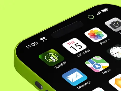 FundMF — Fintech App Branding & Mobile Icon Design app icon branding finance app fintech green branding logo design minimal logo mobile app modern branding startup branding ui ux visual identity