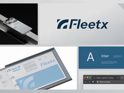 Visual Identity for Logistic SaaS | Branding for Fleetx 3d animation brand identity branding design figma gfxmanjur illustator logistics logo logo design motion graphics saas branding saas logo software tech tool ui vector visual identity