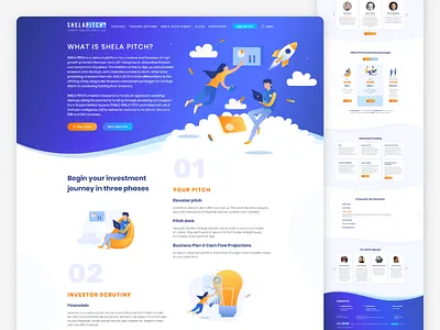 Webdesign ShelaPitch landing page web design webdesign website website design