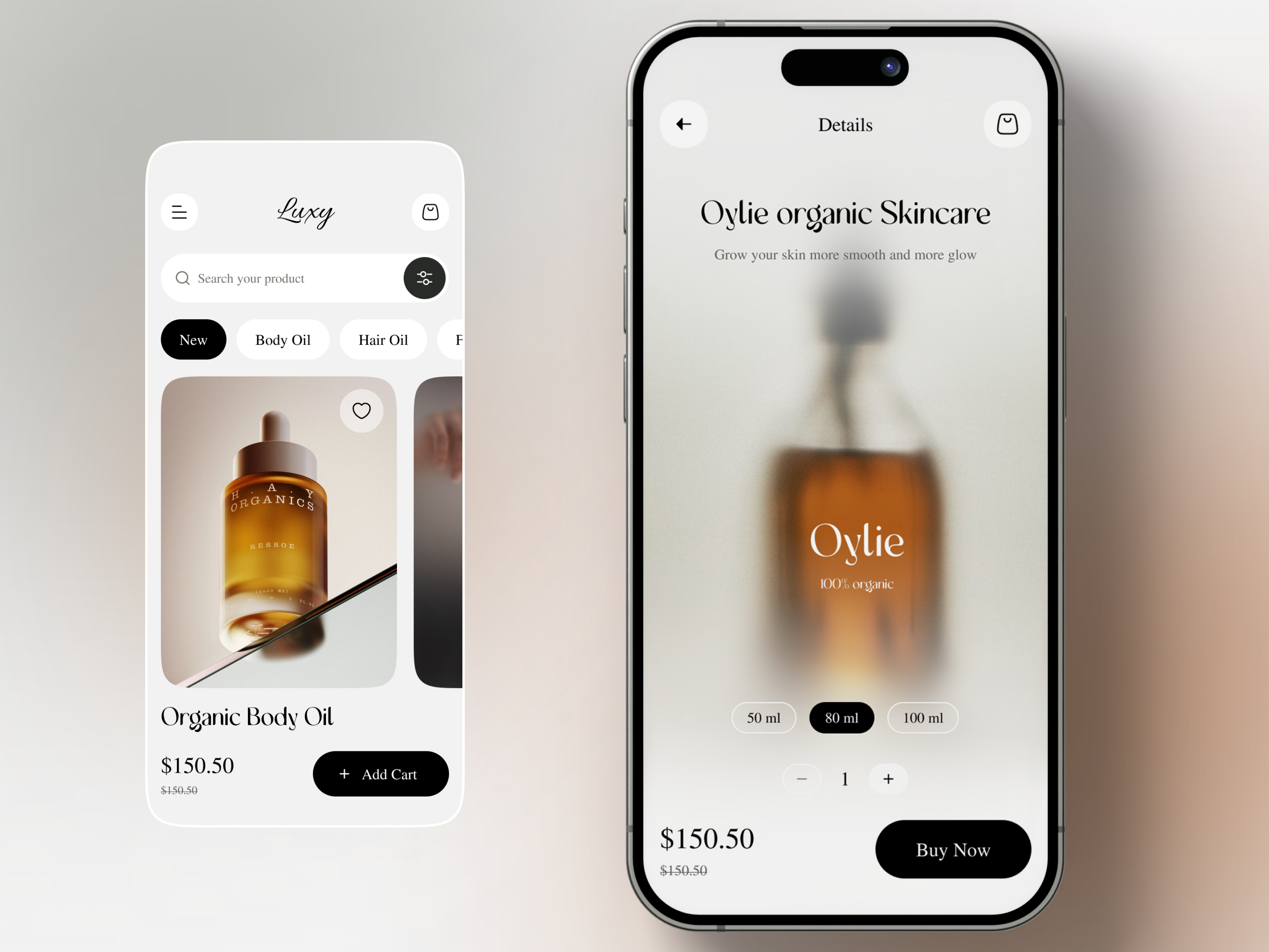 Premium Skincare Shopping App UI Design app ui b2b ecommerce ecommerce app luxury ecommerc luxury product mobile app mobile ui online shopping online store personal care personal skincare product app product ecommerce app skincare skincare ecommerce start up ui uiux