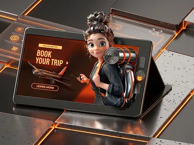 Travel Animation 3d 3d animation 3d art 3d character 3d design 3d illustration 3d motion animation art branding character design illustration ui