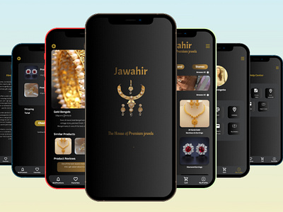 Jawahir- Jewelry Store UI/UX animation app branding design designer app graphic design illustration mobile ui userexperience userinterface ux vector website