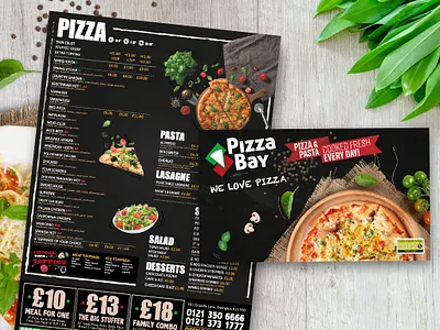 Pizza menu design design graphic design