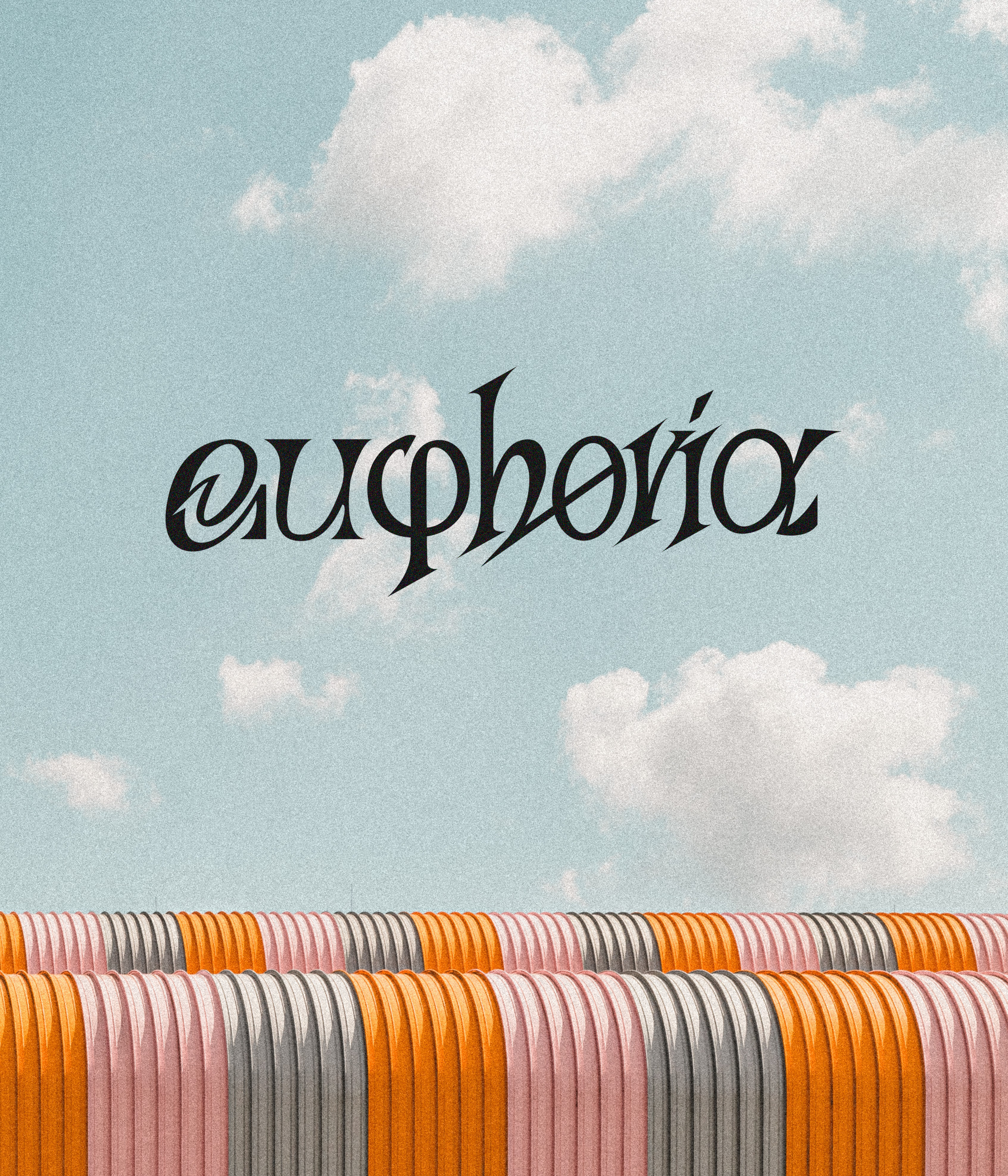 Euphoria Custom Lettering branding design euphoria graphic design illustrator lettering logo minimal serif type typography vector