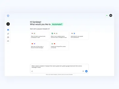 One prompt. Endless automation - Nova agentic agentic ai interface ai ai powered ai workflow all in one artificial intelligence artificial intelligent automation automation platform autopilot behance builder dashboard dribbble inspirational prompt sandeep workflow