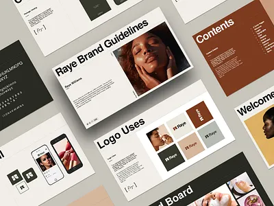 Raye Brand Guidelines Template brand brand guide brand guidelines brand strategy branding canva googleslide graphic design guideline indesign intentional keynote powerpoint