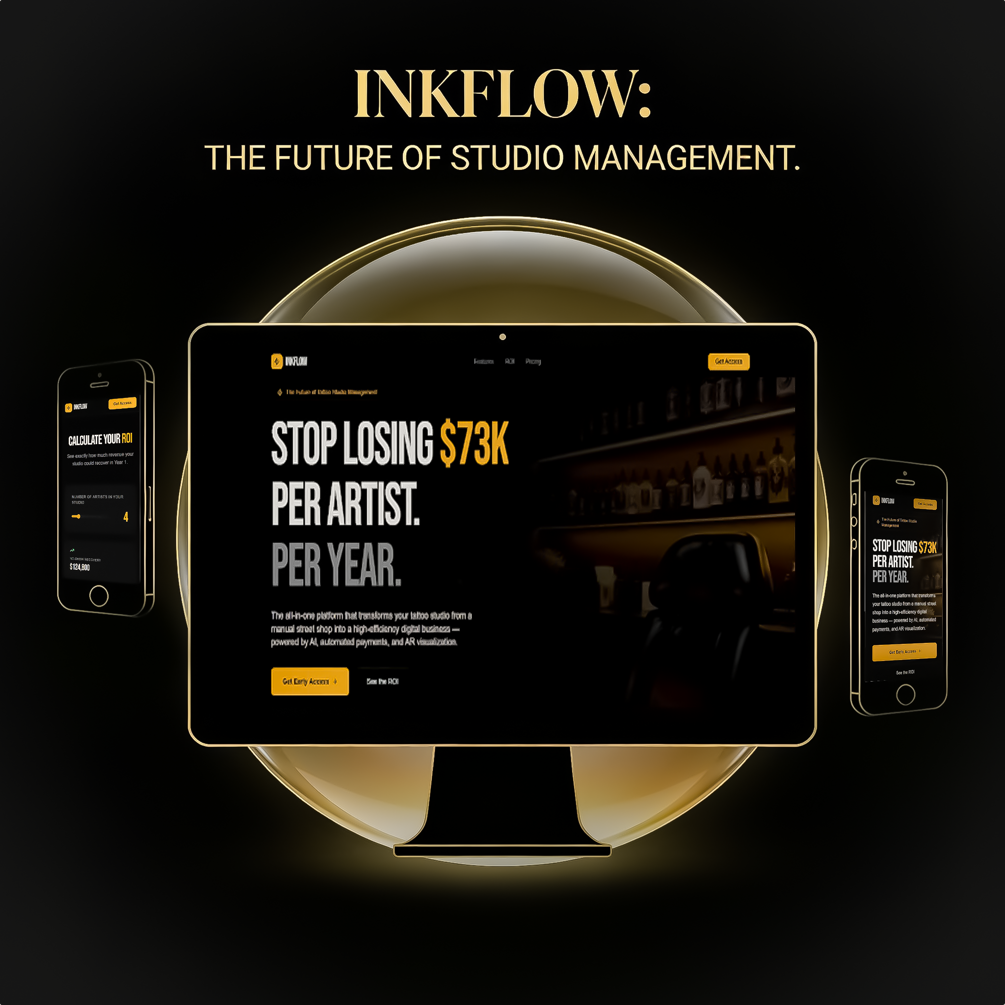 InkVision: The All-in-One Digital Infrastructure for the Studio ai business automation athena ai augmented reality tattoos automated aftercare automated scheduling centralized messaging hub client management software crm for artists digital consent forms dynamic pricing electronic waivers fintech for small business mobile first design no show prevention saas for creatives studio of the future studio workflow optimization tattoo studio management tattoo supply chain management