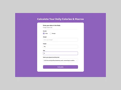 Calculation. DailyUI. Challenge #004 calculation dailyui ui web
