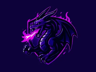 Fire Dragon Esports logo branding dragon logo game game logo graphic design logo