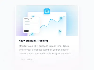 In-app UI Card - Keyword Rank Tracker bento bento grid component creative dashboard cards design design system feature cards figma modern ui shopify ui ui kit uiux web design