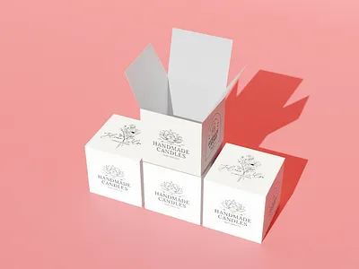 Elegant Handmade Candle Box Packaging beauty packaging boutique brand candle packaging handmade candles handmade products organic branding wellness products