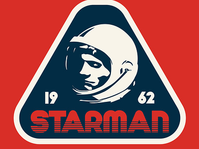 Starman badge design john glenn logo nasa patch retro space logo vintage
