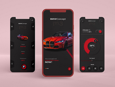 BMW- A mobile app concept bmw mobile app product design ui uiux