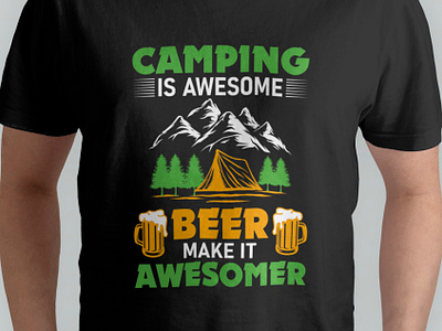 Camping T-Shirt Design adventure camp camper campfires camping campinggear campinglife campingstyle campsite custom hiking nature outdoors t shirt travel typography vector ventage