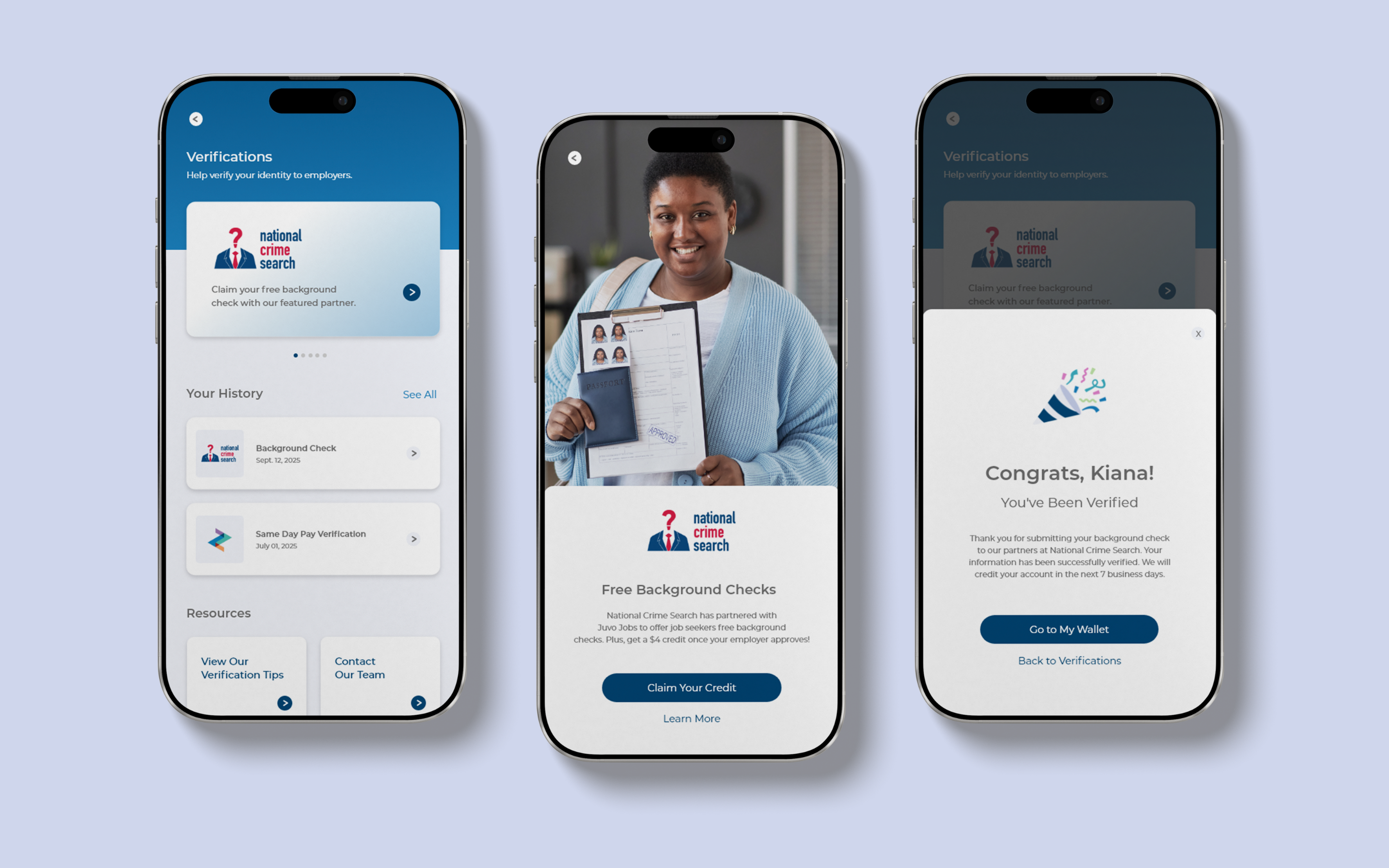 Jobs App Verification Design Concept app design app screenshots app verification app wallet background check job board job board app job board app screenshots jobs app jobs app design jobs app screenshots jobs platform startup app tech app tech app screens ui ux verification verification app verification screens