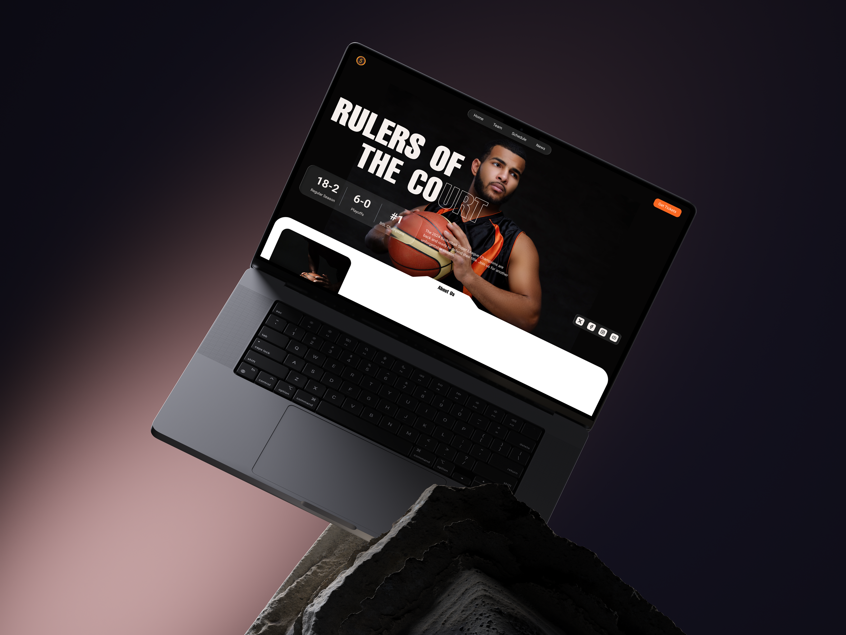 Basketball Team – Sports Website Design basketball team basketball ui club website event website product sports ui design sports website sports website design web