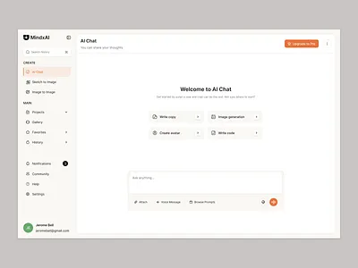 AI Dashboard Chatbot Screen UIUX ai ai chatbot ai dashboard artificial intelligence best agency chatbot clean ui dashboard modern dashboard modern ui product design saas service start up ui ui design web app web design