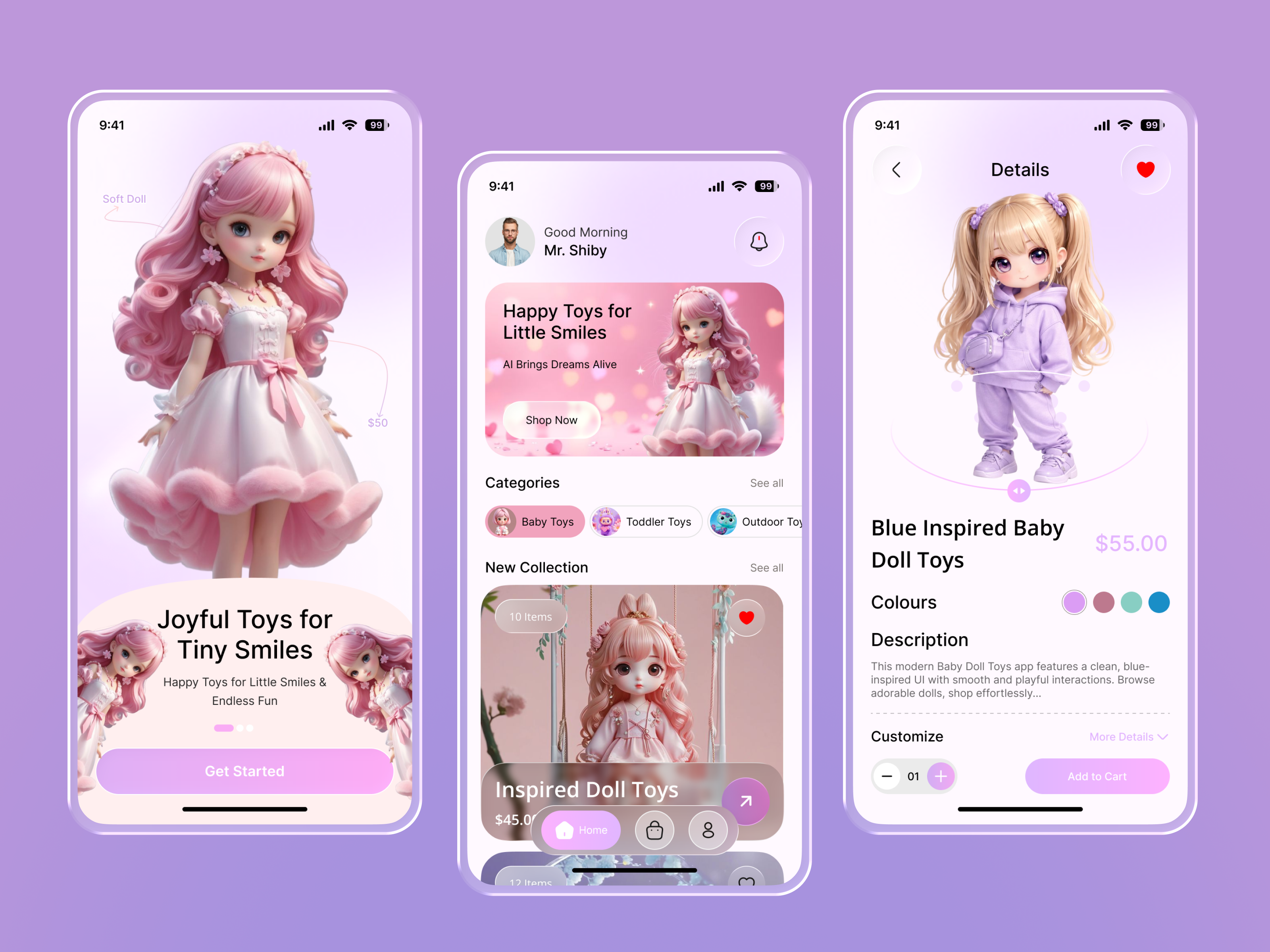 Example of Mobile App UI/UX Design (I Os & Android)