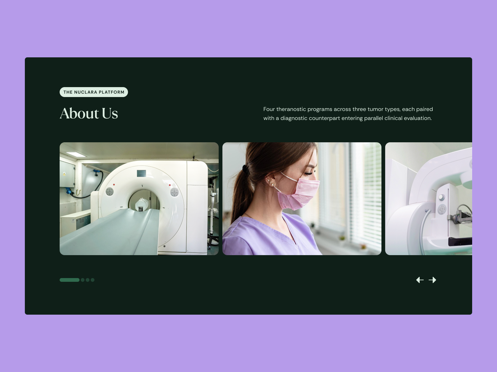 nuclaratx: AI Oncology & Precision Medicine - About Us UI