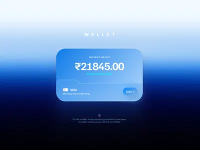 Wallet Card - Blue/liquid glass apple branding button cards design illustration latest logo new numbers screen trend trends typography ui uiux wallet